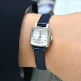 Tissot Lovely Square Silver Dial Jam Tangan Tali Kulit Biru Untuk Wanita - T058.109.16.031.00