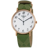 Tissot T Classic Everytime White Dial Green Nylon Strap Watch for Men - T109.610.38.032.00