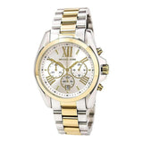 Michael Kors Bradshaw Chronograph Silver Dial Two Tone Steel Strap Watch For Women - MK5912