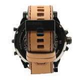 Diesel Mr. Daddy 2.0 Chronograph Grey Dial Brown Leather Strap Watch For Men - DZ7406