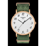 Tissot T Classic Everytime White Dial Green Nylon Strap Watch for Men - T109.610.38.032.00