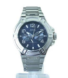 Guess Rigor Quartz Black Dial Silver Steel Strap Watch For Men - W0218G2