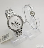 Michael Kors Melissa Quartz Silver Dial Silver Steel Strap Watch for Women - MK4370