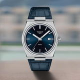 Tissot PRX Blue Dial Blue Leather Strap Watch for Men - T137.410.16.041.00