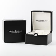 Maurice Lacroix Aikon Chronograph Black Dial Silver Steel Strap Watch for Men - AI1018-SS002-330-1