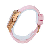 Guess Sparkling Diamonds Pink Dial Pink Rubber Strap Watch for Women - W0032L9