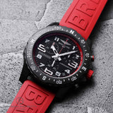 Breitling Endurance Pro Black Dial Red Rubber Strap Watch for Men - X82310D91B1S1
