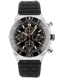 Breitling Super Chronomat 44 Four Year Calendar Black Dial Black Rubber Strap Watch for Men - I19320251B1S1