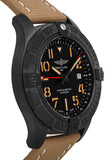 Breitling Avenger Automatic GMT 45 Black Dial Brown Nylon Strap Watch for Men - V32395101B1X1