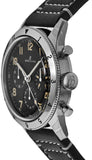 Breitling Avi Ref. 765 1953 Re-Edition Black Dial Black Leather Strap Watch for Men - AB0920131B1X1