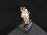 Breitling Chronomat 32 White Dial Rose Gold Steel Strap Watch for Women - R77310101A1R1