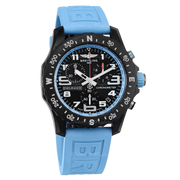 Breitling Endurance Pro Black Dial Light Blue Rubber Strap Watch for Men - X82310281B1S1