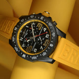 Breitling Endurance Pro Black Dial Yellow Rubber Strap Watch for Men - X82310A41B1S1