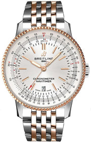 Breitling Navitimer Automatic 41 White Dial Two Tone Steel Strap Watch for Men - U17326211G1U1