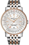 Breitling Navitimer Automatic 41 White Dial Two Tone Steel Strap Watch for Men - U17326211G1U1