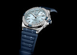 Breitling Super Chronomat Automatic 38 Diamonds Blue Dial Blue Rubber Strap Watch for Women - A17356531C1S1