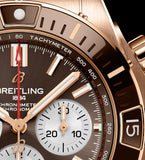 Breitling Super Chronomat B01 44 Brown Dial Brown Rubber Strap Watch for Men - RB0136E31Q1S1