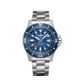 Breitling Superocean 44mm Special Blue Dial Silver Steel Strap Watch for Men - Y17393161C1A1