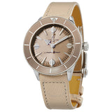 Breitling Superocean Heritage '57 Brown Dial Beige Leather Strap Watch for Women - A10340A41A1X1