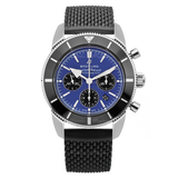 Breitling Superocean Heritage B01 Chronograph 44 Blue Dial Black Mesh Bracelet Watch for Men - AB0162121C1S1