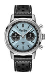 Breitling Top Time B01 Triumph Blue Dial Black Leather Strap Watch for Men - AB01764A1C1X1