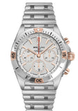 Breitling Chronomat B01 42 White Dial Silver Steel Strap Watch for Men - IB0134101G1A1