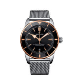 Breitling Superocean Heritage B20 Automatic 44 Black Dial Silver Mesh Bracelet Watch for Men - UB2030121B1A1