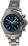 Breitling Super Avenger Chronograph 48 Black Dial Silver Steel Strap Watch for Men - A13375101B1A1