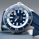 Breitling Superocean Automatic 46 Blue Dial Blue Rubber Strap Watch for Men - A17378E71C1S1