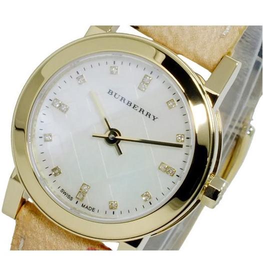 Burberry The City Diamonds Mother of Pearl Dial Brown Leather