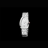 Bvlgari Serpenti Seduttori Quartz White Dial Silver Steel Strap Watch for Women - SERPENTI103141