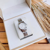 Bulova Classic Diamonds Silver Dial Silver Steel Strap Watch for Women - 96P121