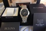 Bulova Classic Collection Black Dial Silver Steel Strap Watch for Men - 96K107