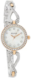 Bulova Crystals Mother of Pearl Dial Two Tone Steel Strap Watch for Women - 98X108