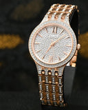 Bulova Crystal Collection Silver Crystals Dial Two Tone Steel Strap Watch for Women - 98L235