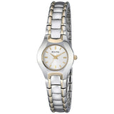 Bulova Classic White Dial Two Tone Steel Strap Watch for Women - 98T84