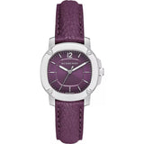 Burberry Brit The Britain Maroon Dial Maroon Leather Strap Watch for Women - BBY1714