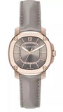 Burberry Britain Diamonds Grey Dial Grey Leather Strap Watch for Women - BBY1810