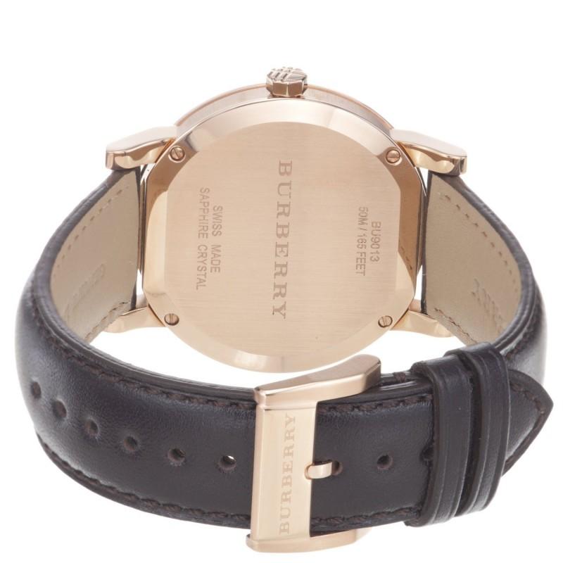 Burberry The City Brown Dial Brown Leather Strap Watch for Men