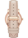 Burberry The City Diamonds Gold Dial Beige Leather Strap Watch for Women - BU9131