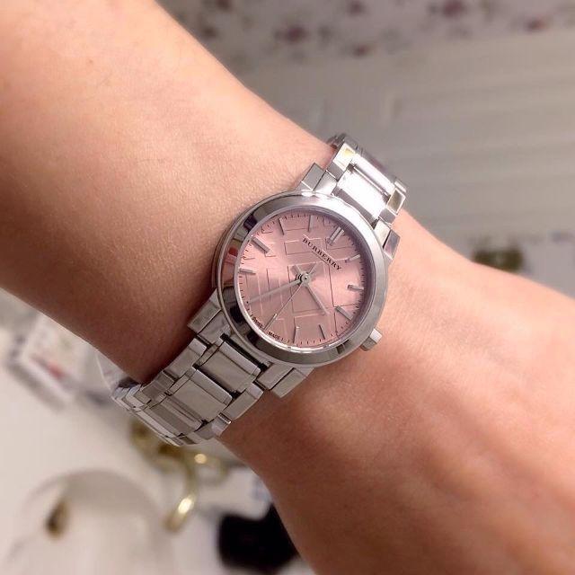 【不動品】BURBERRY レディース腕時計 BU9231 クォーツ #hm Burberry The City Diamonds Pink Dial Silver Steel Strap Watch for