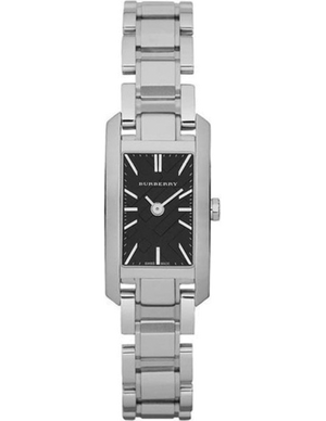 Burberry Heritage Black Dial Silver Steel Strap Watch For Women - BU9601