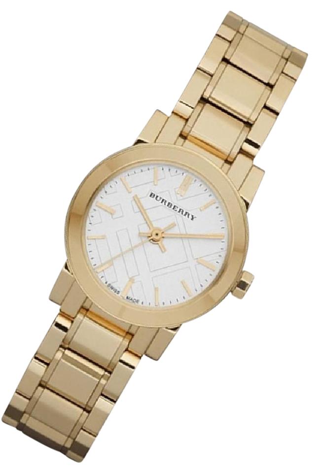 Burberry Heritage White Dial Gold Steel Strap Watch for Women