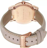 Burberry The City Chronograph Rose Gold Dial Beige Leather Strap Watch For Women - BU9702