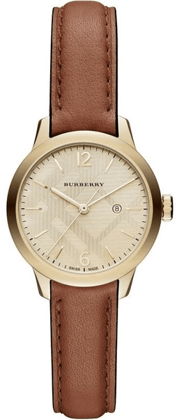574 稼働 BURBERRY 時計 レディース 純正バンド ゴールド ブラウン 極美品 稼働 Burberry バーバリー 時計 11200L ラウンド ノバチェック