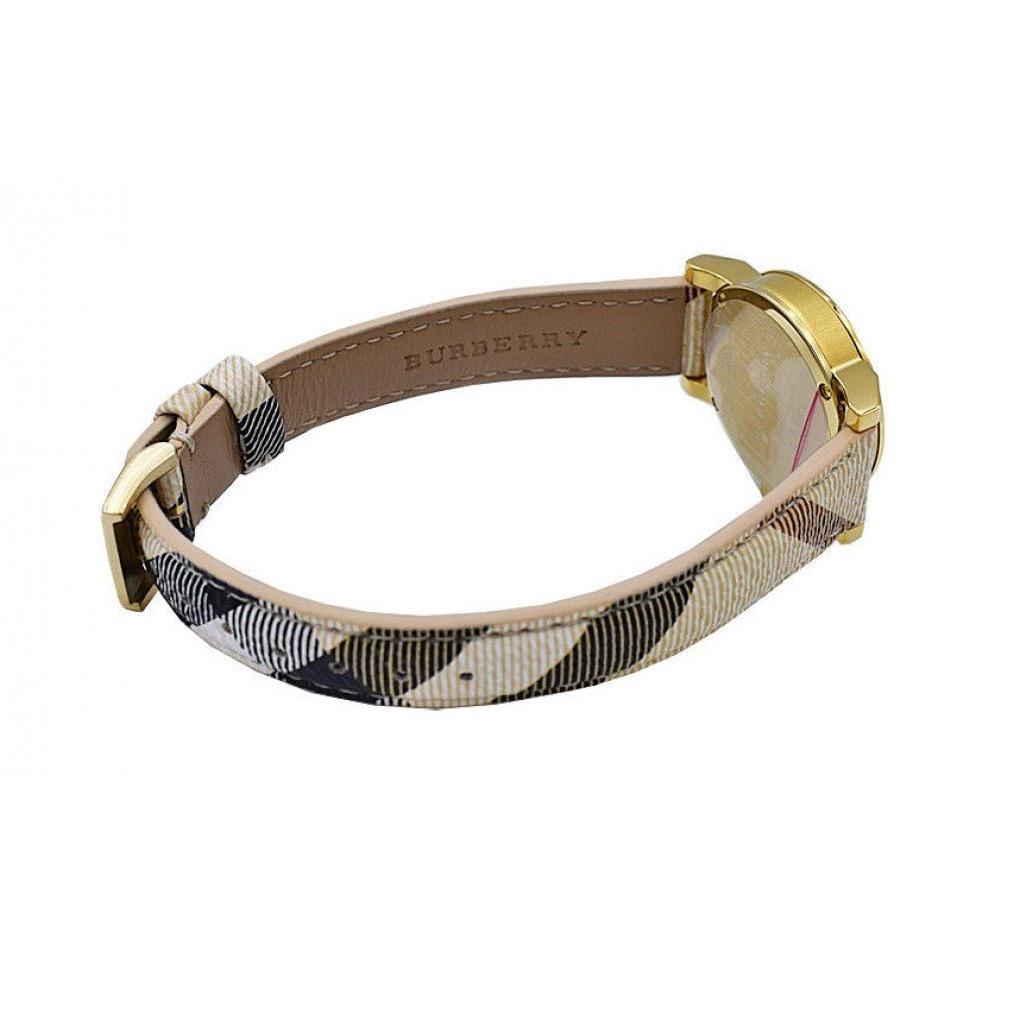 Burberry The City Diamonds Mother of Pearl Dial Brown Leather