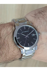 Burberry The City Black Dial Silver Stainless Steel Strap Watch for Women - BU9001