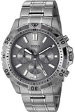 Fossil Garrett Chronograph Grey Dial Grey Steel Strap Watch for Men - FS5621