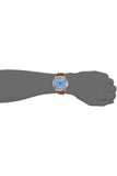 Fossil Grant Chronograph Blue Dial Brown Leather Strap Watch for Men - FS5184