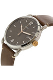 Fossil Commuter Grey Dial Brown Leather Strap Watch for Men - FS5417